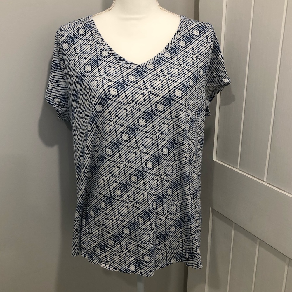 Sonoma Diamond Print Top XXL